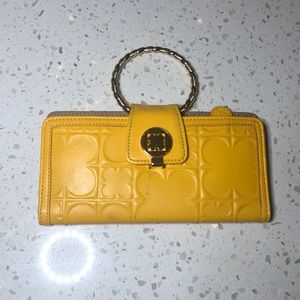 Yellow/orange LizClaiborne wristlet/handbag/purse